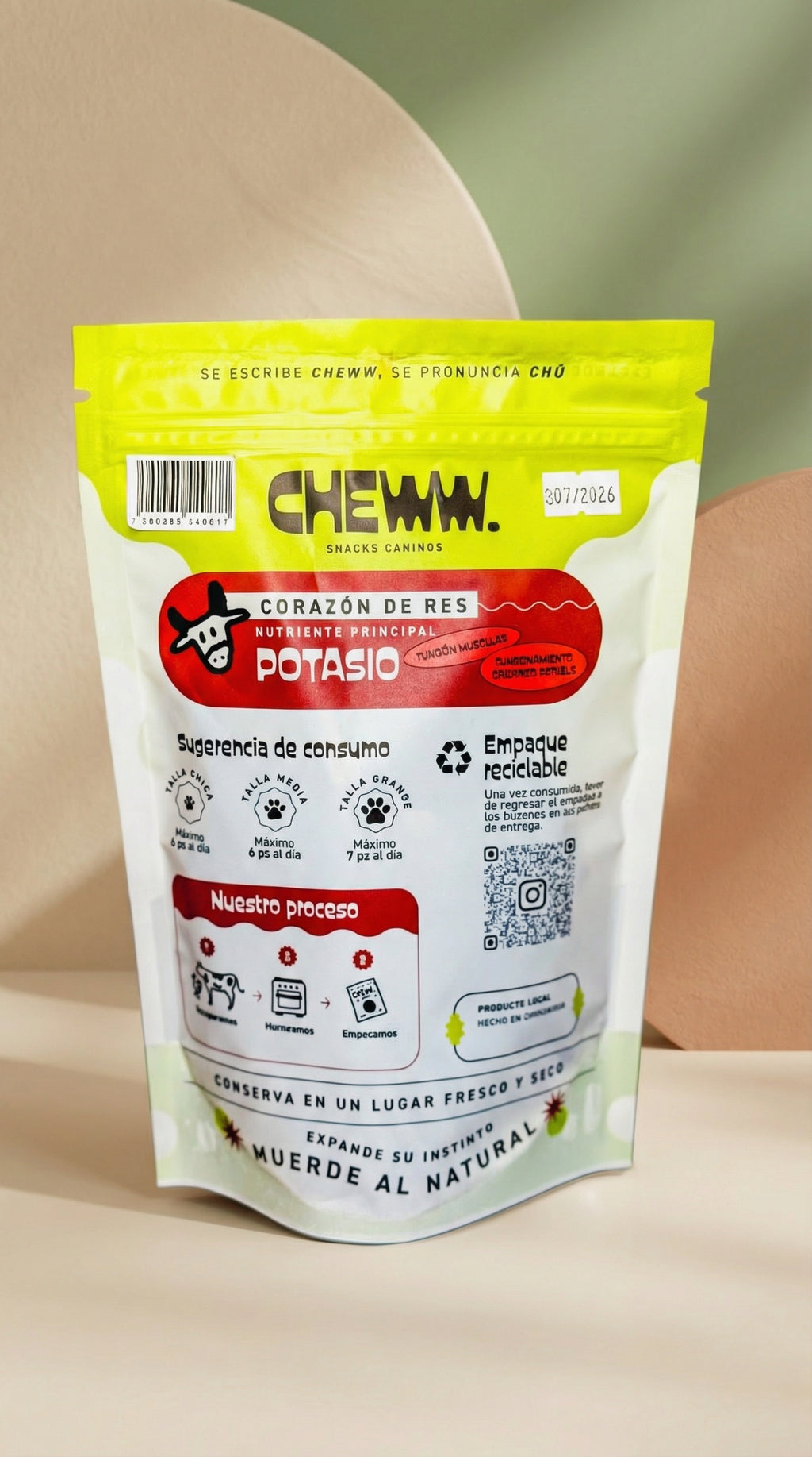 Corazón de Res Deshidratado – Cheww Snacks Caninos