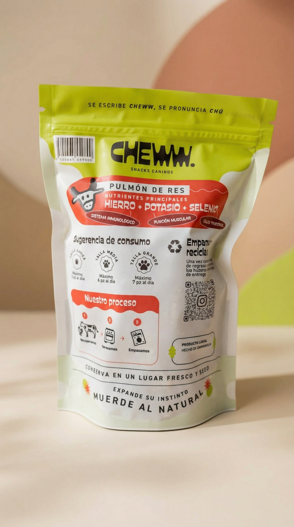 Pulmón de Res Deshidratado – Cheww Snacks Caninos
